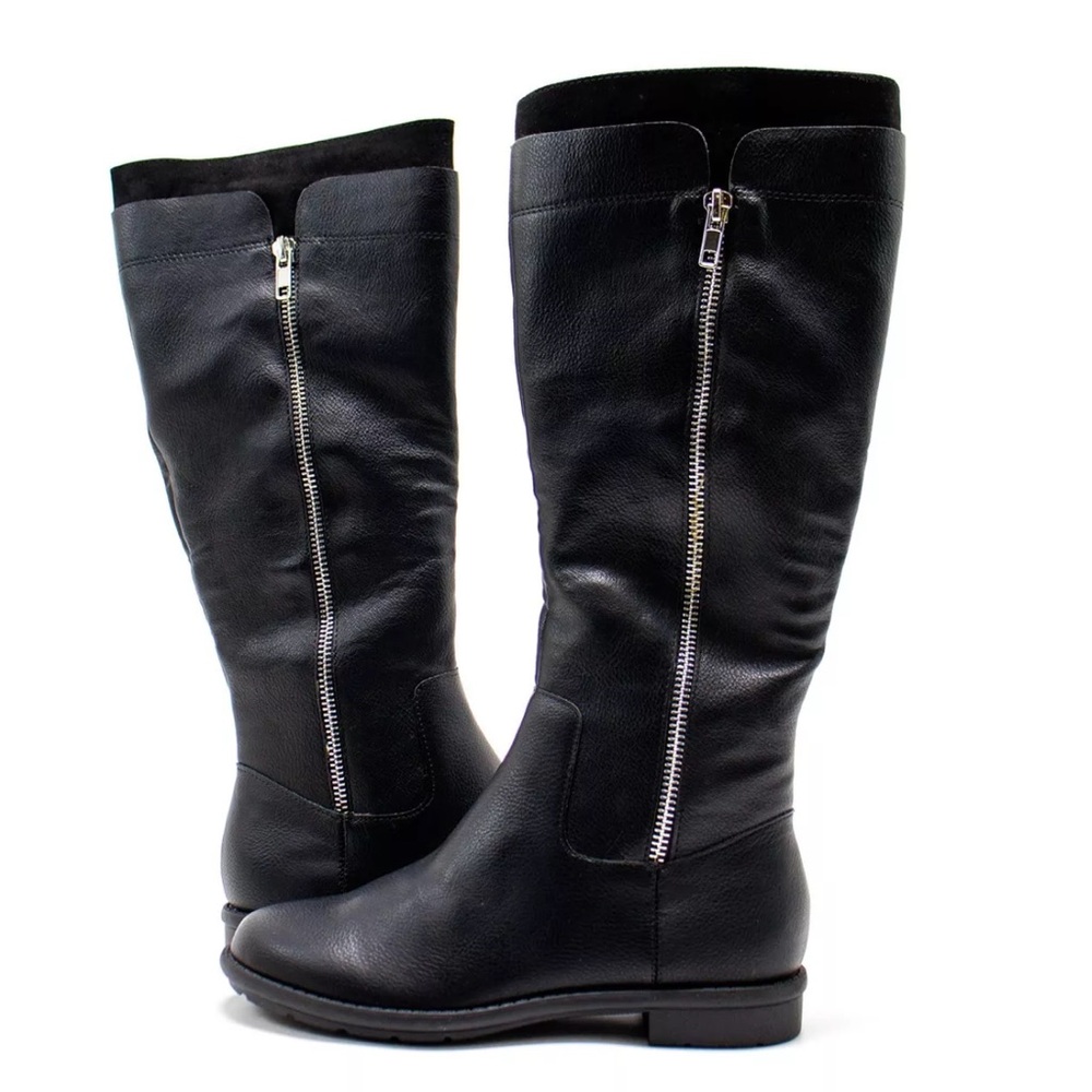 Style & Co. Olliee Knee High Boots, Black, Size 9M WIDE CALF